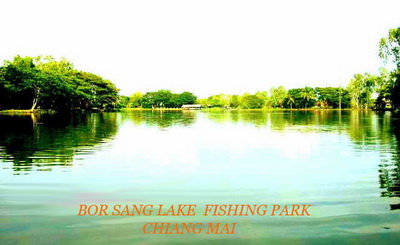 bor sang lake fishing park chiang mai thailand